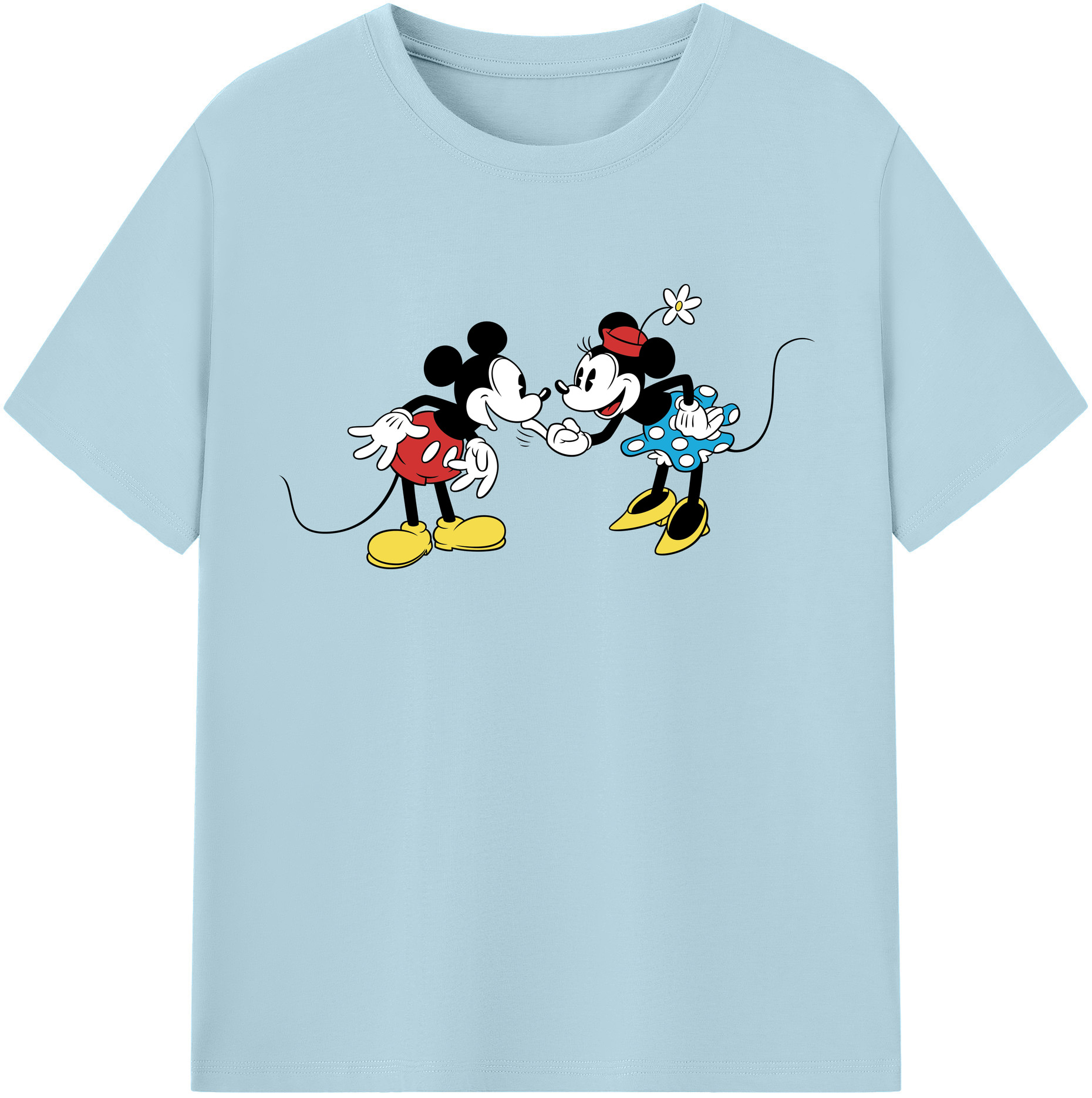 （画像用） ミッキーマウス Mickey Mouse 綿100％半袖Tシャツ（フロントプリント）